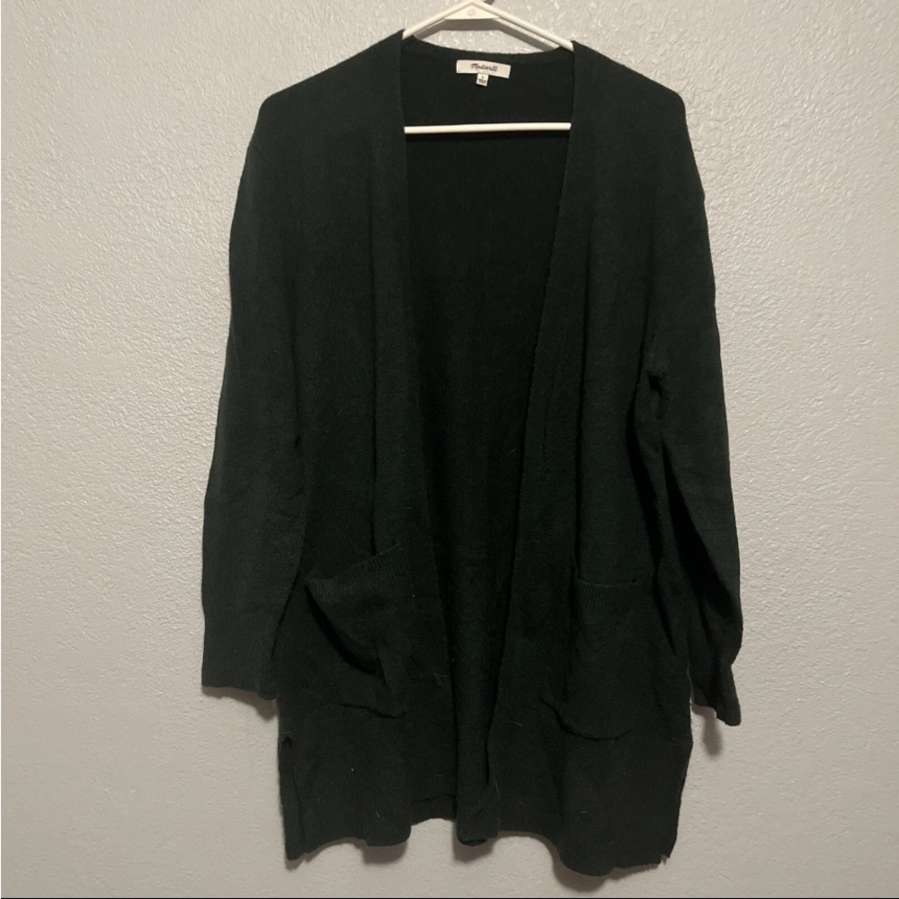 Madewell Cardigan Sweater  Womens Green Merino Wool Alpaca Open Long Size Small